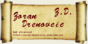 Zoran Drenovčić vizit kartica